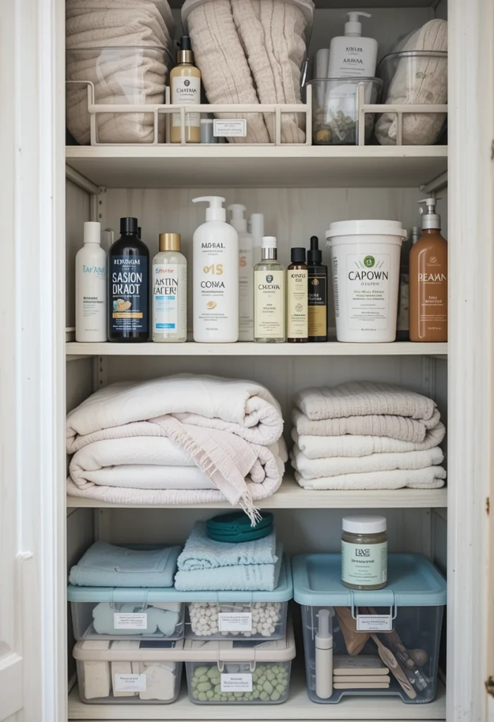 Store Toiletries in Small Divided Bins